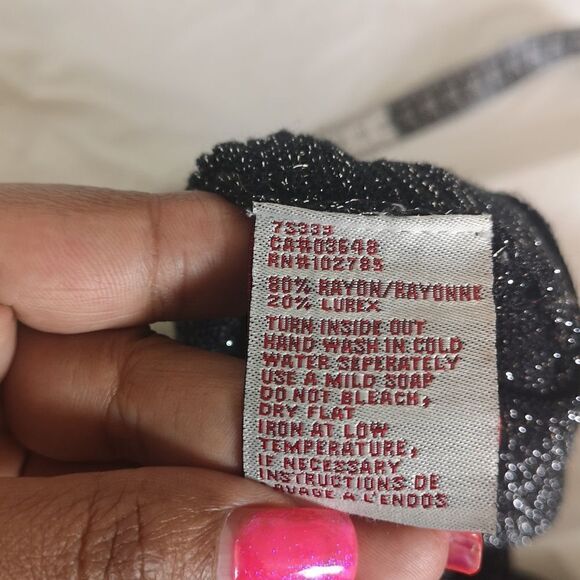 Carriere Studio Ladies Glitter Halter Top & Heart Earrings Medium Black - Picture 15 of 16